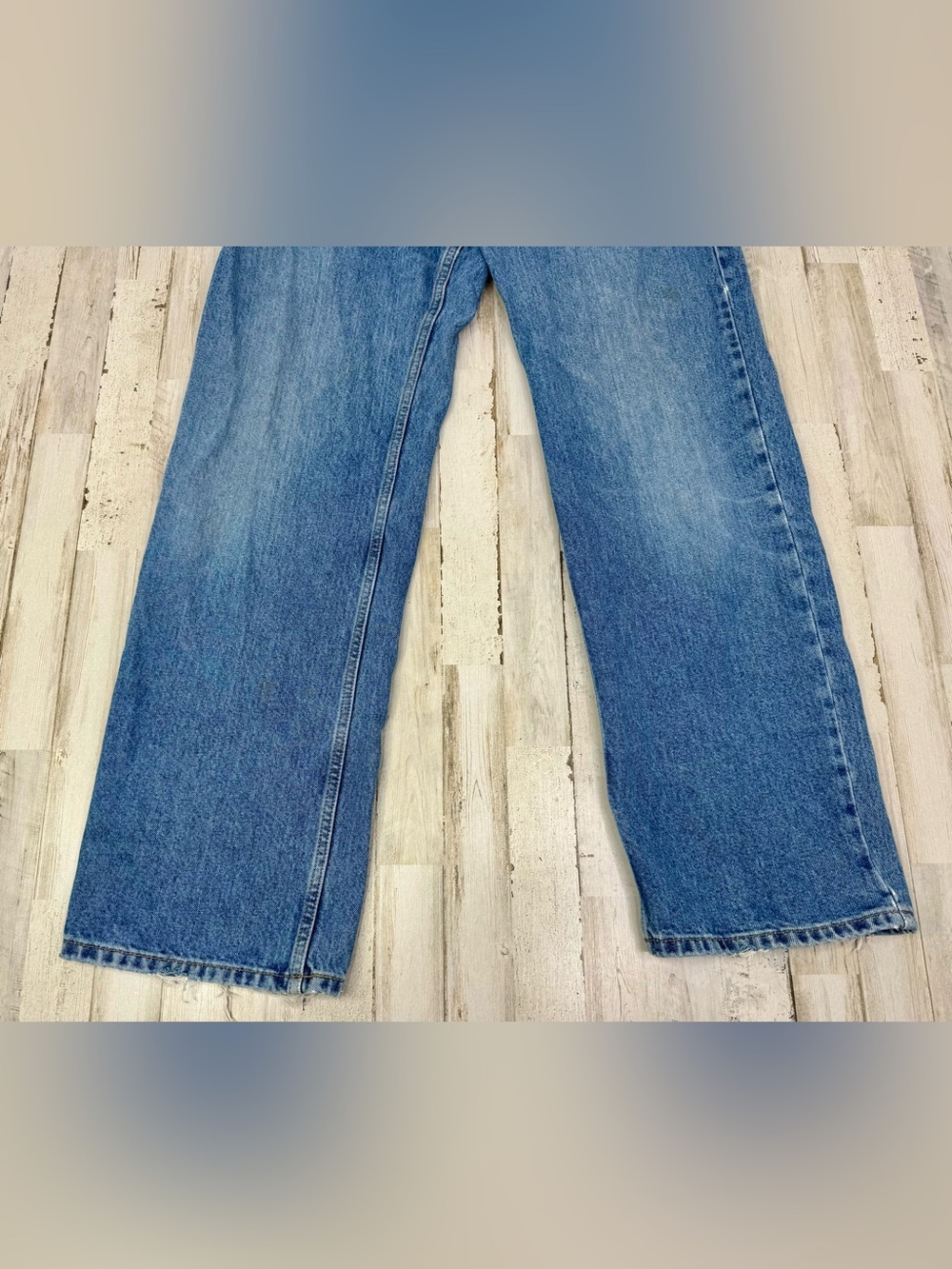 Vintage Eddie Bauer Jeans Mens 34x32 Straight Fit Y2K Medium Wash Blue Denim - Picture 3 of 10